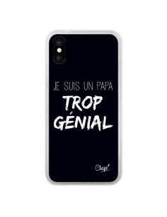 Coque iPhone X et XS Je suis un Papa trop Génial Noir -...