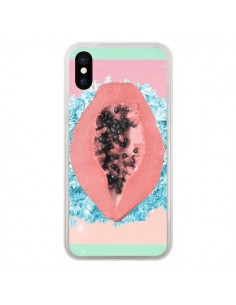 Coque iPhone X et XS Papaya Rocks Fruit - Danny Ivan