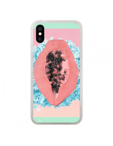 Coque iPhone X et XS Papaya Rocks Fruit - Danny Ivan