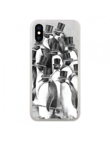 Coque iPhone X et XS Pingouins Gentlemen - Eric Fan