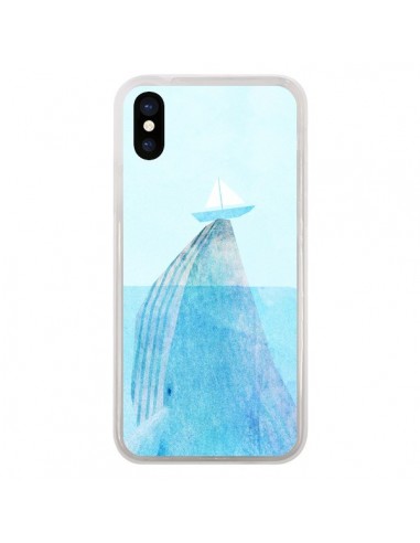 Coque iPhone X et XS Baleine Whale Bateau Mer - Eric Fan