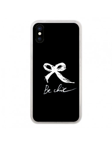 Coque iPhone X et XS Be Chic Noeud Papillon Blanc -  Léa Clément