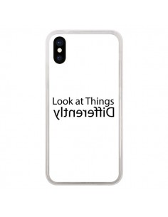 Coque iPhone X et XS Look at Different Things Black -...