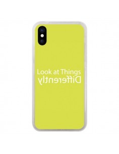 Coque iPhone X et XS Look at Different Things Yellow -...