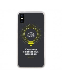 Coque iPhone X et XS Creativity is contagious, Einstein -...