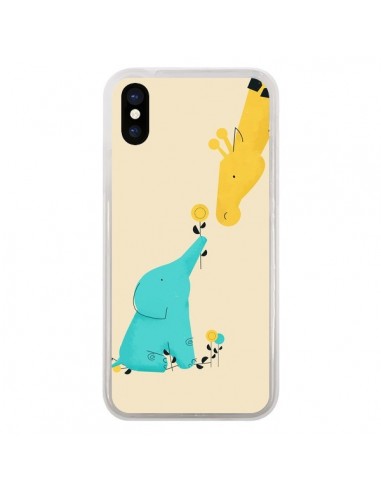 Coque iPhone X et XS Elephant Bebe Girafe - Jay Fleck