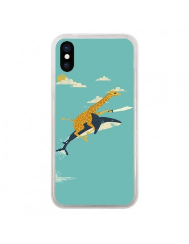 Coque iPhone X et XS Girafe Epee Requin Volant - Jay Fleck