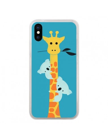 Coque iPhone X et XS Koala Girafe Arbre - Jay Fleck