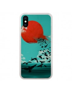 Coque iPhone X et XS Soleil Oiseaux Mer - Jay Fleck