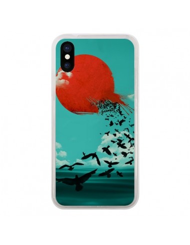 Coque iPhone X et XS Soleil Oiseaux Mer - Jay Fleck