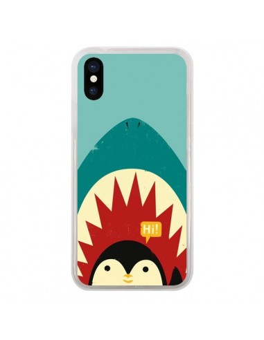 Coque iPhone X et XS Pingouin Requin - Jay Fleck