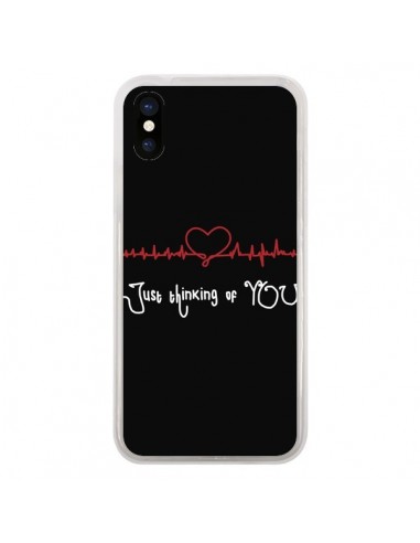 Coque iPhone X et XS Just Thinking of You Coeur Love Amour - Julien Martinez