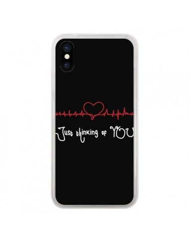 Coque iPhone X et XS Just Thinking of You Coeur Love Amour - Julien Martinez