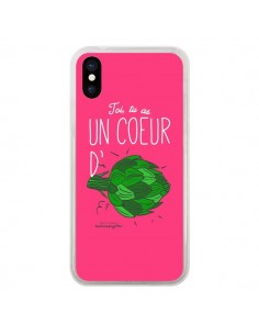 Coque iPhone X et XS Toi tu as un coeur d'artichaut -...