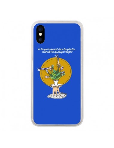 Coque iPhone X et XS L'argent ne pousse pas dans les plantes - Leellouebrigitte