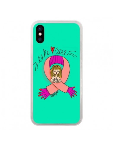 Coque iPhone X et XS Take care Maman Fête des Mères - Leellouebrigitte