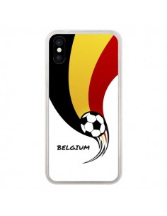 Coque iPhone X et XS Equipe Belgique Belgium Football -...
