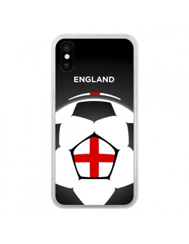 Coque iPhone X et XS Angleterre Ballon Football - Madotta