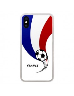 Coque iPhone X et XS Equipe France Ballon Football - Madotta