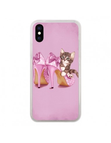 Coque iPhone X et XS Chaton Chat Kitten Chaussure Shoes - Maryline Cazenave