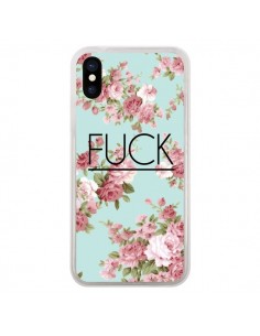 Coque iPhone X et XS Fuck Fleurs - Maryline Cazenave