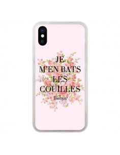 Coque iPhone X et XS Je m'en bats les couilles Bisous -...