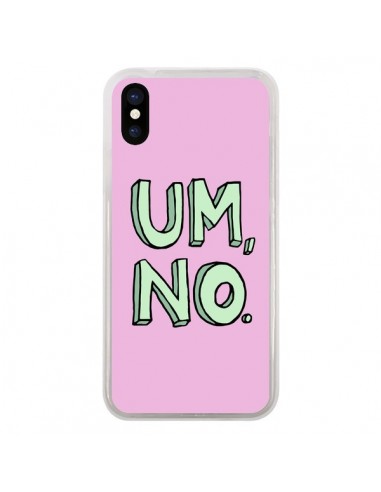 Coque iPhone X et XS Um, No - Maryline Cazenave