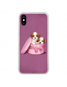 Coque iPhone X et XS Chien Dog Boite Noeud - Maryline...