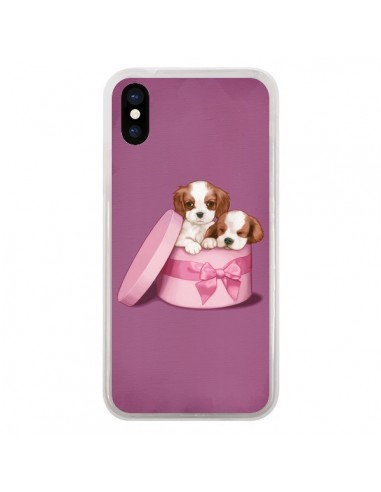 Coque iPhone X et XS Chien Dog Boite Noeud - Maryline Cazenave