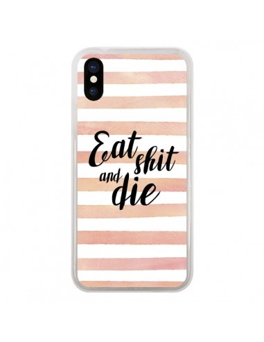 Coque iPhone X et XS Eat, Shit and Die - Maryline Cazenave
