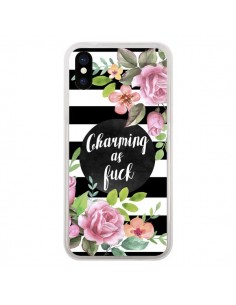 Coque iPhone X et XS Charming as Fuck Fleurs - Maryline...