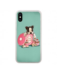 Coque iPhone X et XS Chien Dog Cupcakes Gateau Boite -...