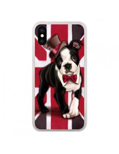 Coque iPhone X et XS Chien Dog Anglais UK British Gentleman - Maryline Cazenave