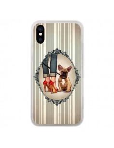 Coque iPhone X et XS Lady Jambes Chien Dog - Maryline...