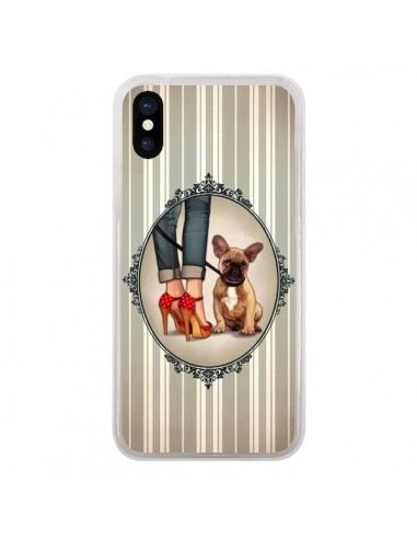 Coque iPhone X et XS Lady Jambes Chien Dog - Maryline Cazenave