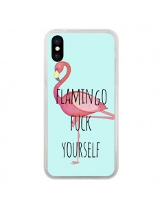 Coque iPhone X et XS Flamingo Fuck Yourself - Maryline...
