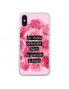 Coque iPhone X et XS Je vous pèterais Fleurs - Maryline...