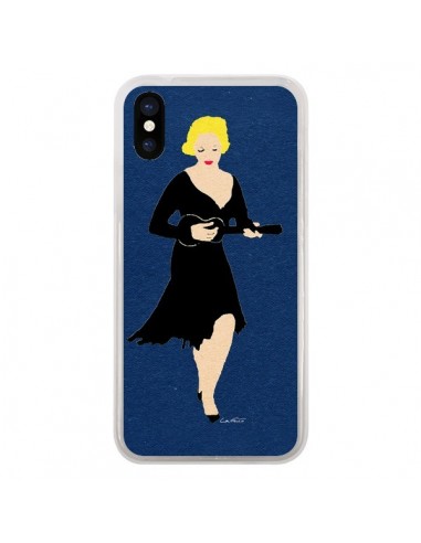 Coque iPhone X et XS Marilyn Ukulele - Magdalla Del Fresto