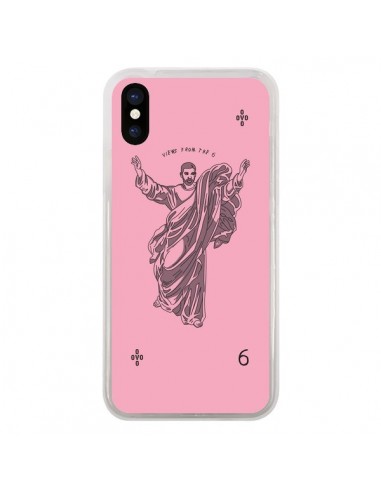 Coque iPhone X et XS God Pink Drake Chanteur Jeu Cartes - Mikadololo