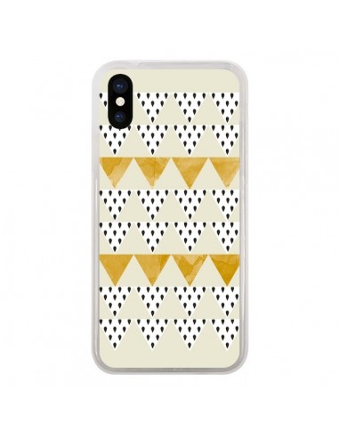 Coque iPhone X et XS Triangles Or Garland Gold - Pura Vida