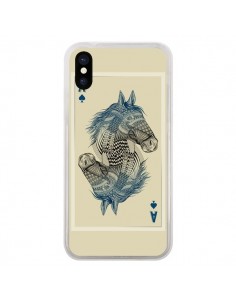 Coque iPhone X et XS Cheval Carte Jeu Horse As - Rachel...
