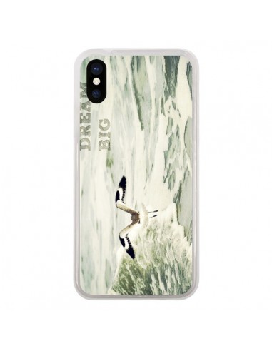 Coque iPhone X et XS Dream Big Mouette Mer - R Delean