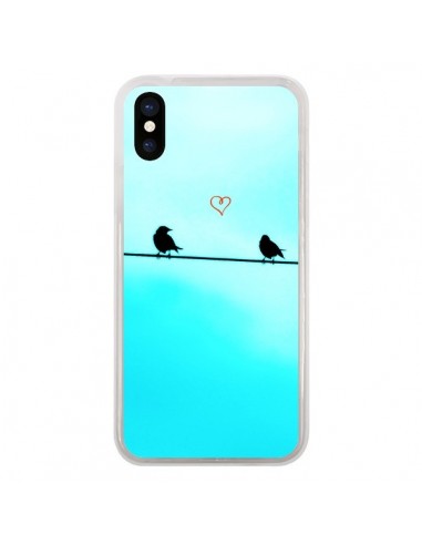 Coque iPhone X et XS Oiseaux Birds Amour Love - R Delean