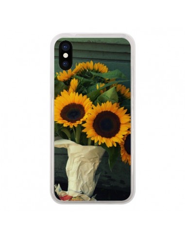 Coque iPhone X et XS Tournesol Bouquet Fleur - R Delean