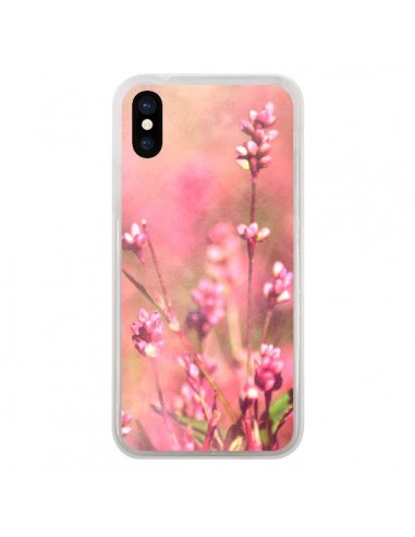 Coque iPhone X et XS Fleurs Bourgeons Roses - R Delean