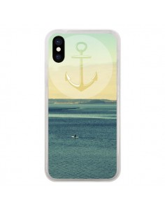 Coque iPhone X et XS Ancre Navire Bateau Summer Beach...