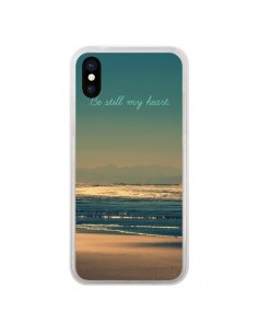 Coque iPhone X et XS Be still my heart Mer Sable Beach...