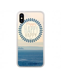 Coque iPhone X et XS Happy Day Mer Ocean Sable Plage...