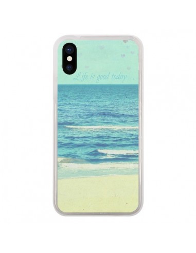 Coque iPhone X et XS Life good day Mer Ocean Sable Plage Paysage - R Delean