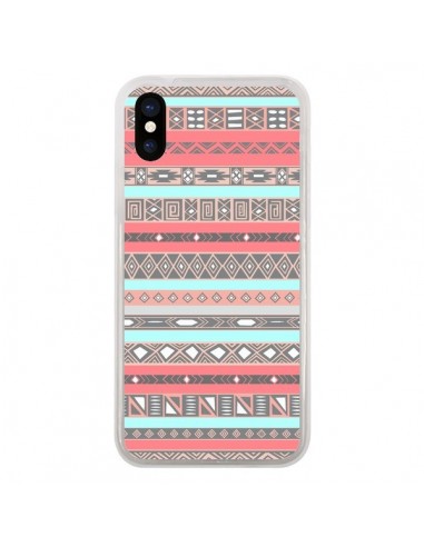 Coque iPhone X et XS Azteque Aztec Rose Pastel - Rex Lambo